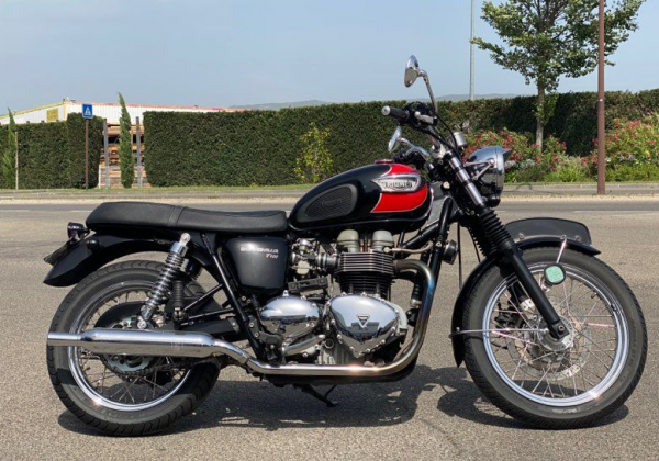 TRIUMPH BONNEVILLE T100 865 disponible chez Pyramide Motos, concession motos et quads à l'isle sur la sorgue